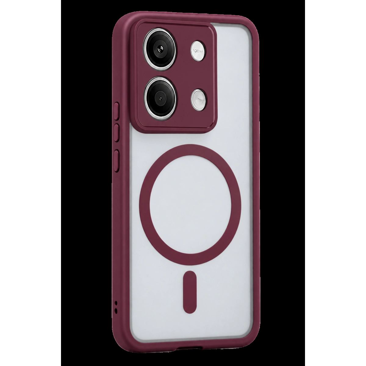 Xiaomi Redmi Note 13 5g Loji Magsafe Kapak - Bordo