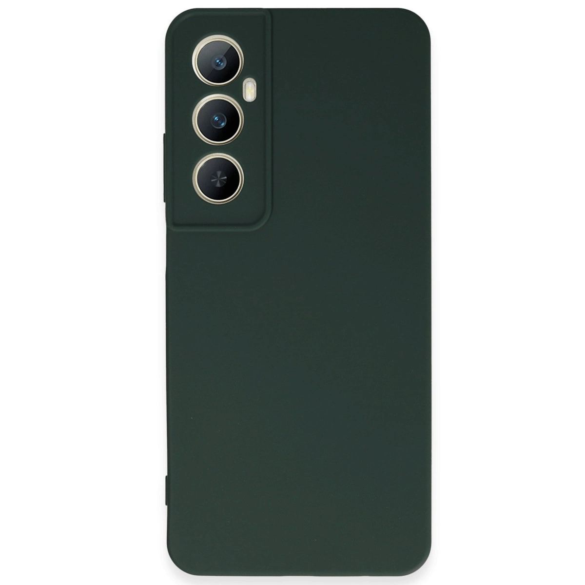 Realme C65 Kılıf First Silikon - Koyu Yeşil